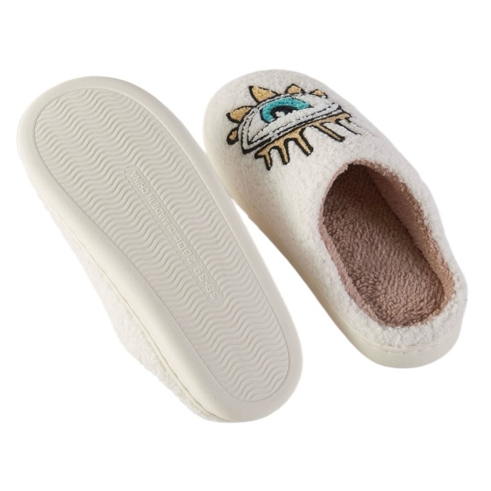 Evil Eyes, Blue Eyes Slippers Cozy Fleece Indoor Slippers, SMALL 6-7 (38-39) - Picture 2 of 3